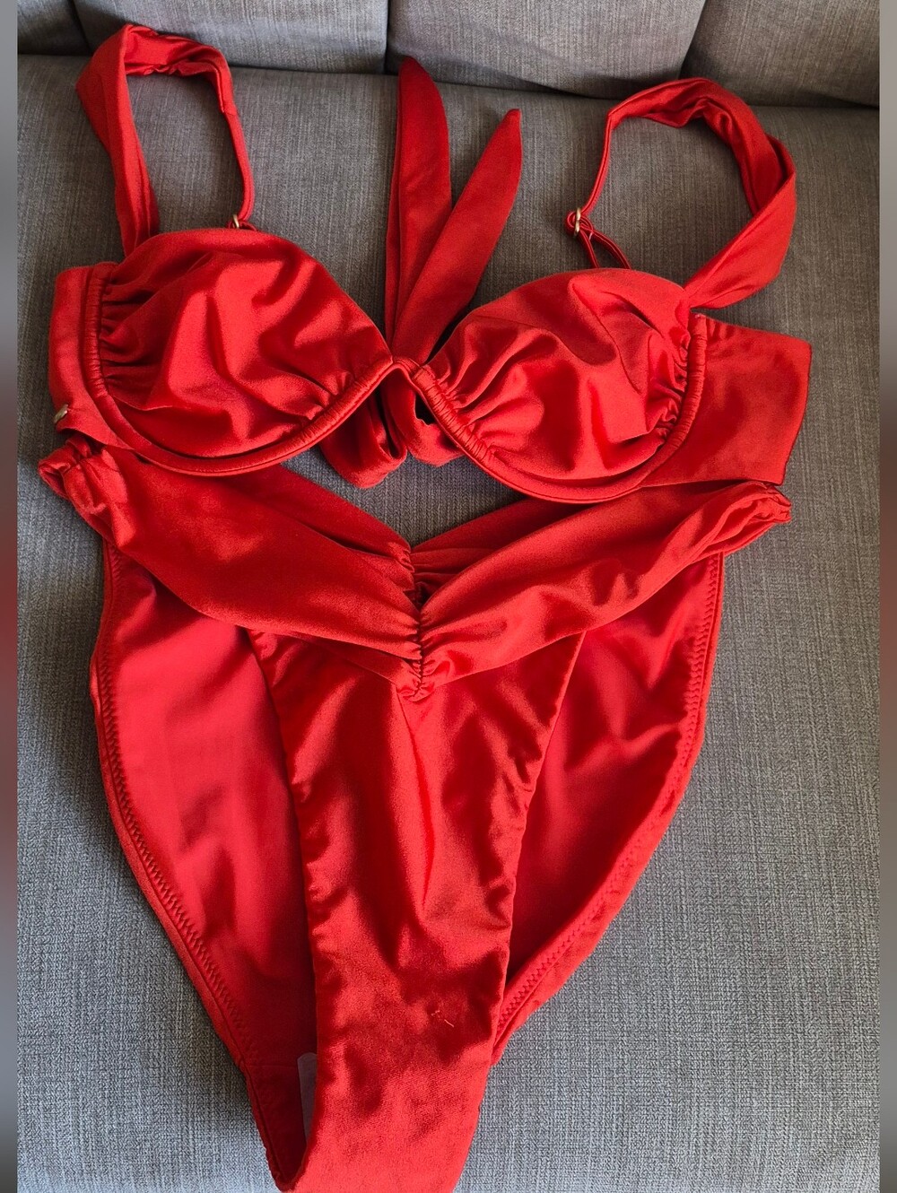 BYDEE Bikini Set Ventura Top Bikini Set In Caramels Color Size.Large - Picture 11 of 13
